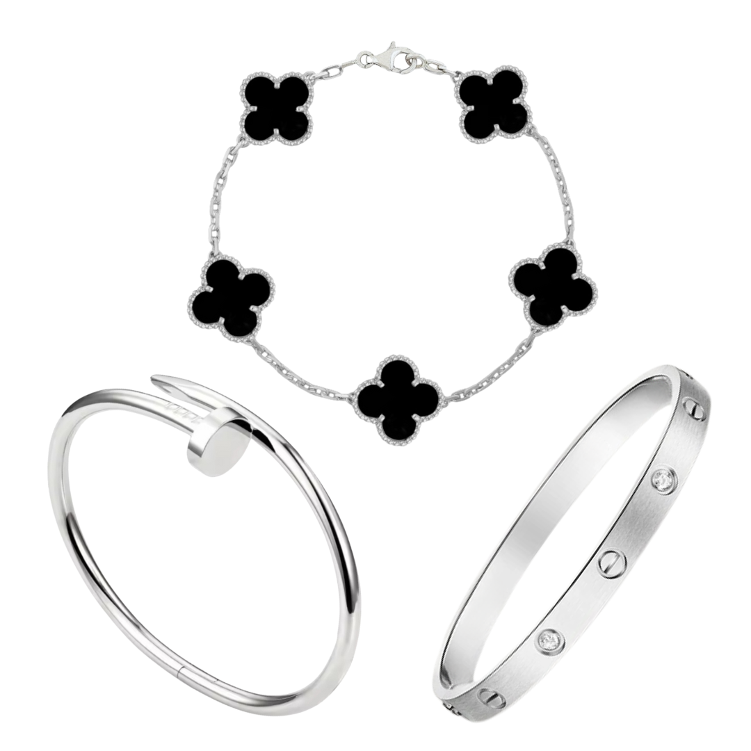 CONJUNTO DIAMANTE | 3 PULSERAS